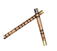 Professional bamboo flute Woodwind Instrument Flute Double Insert Brass Two Section Flute Beginner Flute Transverse Flute (Color : F)