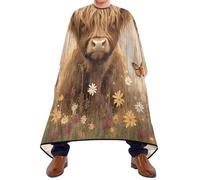 Professional Barber Cape, Highland Cow, Hairdressing Gown Anti-static Hair Dye Cape for Coloring Styling Haircut
