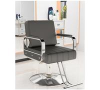 Professional Barber Chair with Adjustable Hydraulic Pump, Swivel Hairdressing Chair for Home & Salon Use, Stylish Silver Beauty Styling Seat