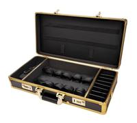 Professional Barber Kit with Double Lock - 22in Large Aluminium Hairdressing Case, Multi-Compartment Scissors Organiser & Beauty Tool Storage (56x33x11cm, 2.35kg)