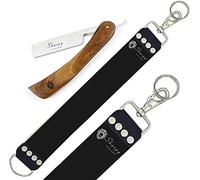 Professional Barber Shaving Set Leather Strop - Straight Cut Razor - Razor Pouch Black