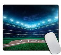 Professional Baseball Grand Arena in The Night Mousepad Rubber Gaming Mat 9.4"x7.9"