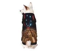 Professional Basketball Arena Print Dog Hoodie Sweatshirt For Small Dogs, Warm, Soft And Breathable Pet Clothes, Easy To Wear Jumper For Winter And Fall Warm