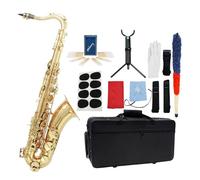 Professional Bb Tenor Saxophone Brass Lacquered Gold B Flat Sax Woodwind Instrument With Case Mouthpiece Accessories (Color : 2)