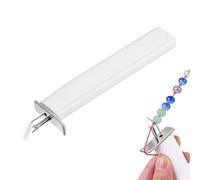 Professional Bead Knotting Tool Kit - Jewelry Making Tool for Pearl & Gemstone Stringing - Create Secure Safety Knots for Bracelets & Necklaces - Includes 3 Needle Tips & Storage Case (White)