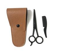 Professional Beard Brush Set Comb Care Mane Oval Style Modeling Hair Scissors Storage Bag