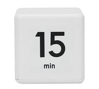 Professional Beauty Salon Flip Timer Management Cube Timer Student Gift ABS White 2 AAA Batteries Home Cooking Kitchen Workout Gravity Sensor Time (15-20-30-60 Minutes)