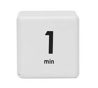 Professional Beauty Salon Flip Timer Time Management Cube Timer Electronic Display Countdown Suitable Home Beauty Salons Cooking, White ABS Material (1-3-5-10 Minutes)