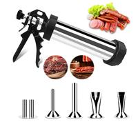 Professional Beef Jerky Gun Kits - Stainless Steel Beef Jerky Maker Jerky Cannon Meat Gun Large Capacity Jerky Making Kit