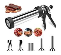 Professional Beef Jerky Gun Kits Stainless Steel Jerky Maker - Jerky Maker Jerky Cannon Meat Gun Stainless Steel Jerky Gun Large Capacity Jerky Making Kit#10