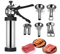 Professional Beef Jerky Gun Kits Stainless Steel Jerky Maker - Jerky Maker Jerky Cannon Meat Gun Stainless Steel Jerky Gun Large Capacity Jerky Making Kit