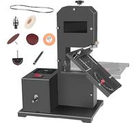 Professional Benchtop Bandsaw, 800W Motor with 70mm Cutting Height & 90mm Throat, 0-45° Tilting Metal Table for Curves and Straight Cuts in Wood & Foam