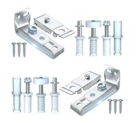 Professional Bi-Fold Door Hardware Repair Kit, 2 Piece Set Folding Door Replacement Parts - Includes Top Bottom Pivots, Bracket, and Guide Wheel for 7/8inch to 1inch Track