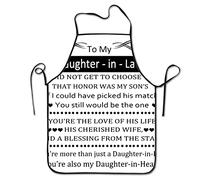 Professional Bib Apron To My Dau-Ghter In Law Stepdau-Ghters Bbq Apron Unisex Apron Premium Cooking Apron For Restaurant Party