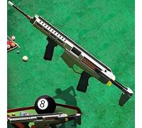 Professional billiard cue launcher, heavy-duty metal construction, smooth ball control, adjustable design, suitable for recreational billiard games(Sand,30 * 90cm)