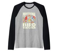 Professional Bird Watcher Funny Birdwatching Raglan Baseball Tee