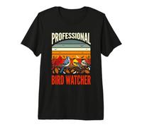 Professional Bird Watcher Retro Birdwatching Nature Premium T-Shirt