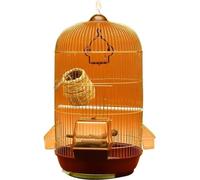 Professional Birdcage Pet Supplies Bird Carrier Gardening Decor Canary Cages With Dividers, Parrot Cages For Large Birds,Large Elegant Retro Bird Cage, Home Golden Iron P,Gold C