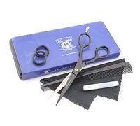 Professional Black Hairdresser 6.0" Barber Scissors Hairdressing Hair Cutting Salon Shears with Razor Sharp Edges Comes in a Black Case