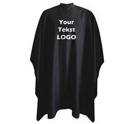 Professional black hairdressing cape Perfect apron for the hair salon Beauty salon and home use with text or logo Your logo/text [111]
