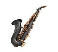 Professional Black Nickel Curved Tube Soprano Saxophone With Case 10 Reeds Beginner Saxophone