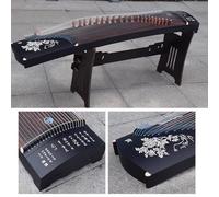 Professional Black Sandalwood Travel Guzheng, Hand-Carved Craftwork Includes Comprehensive Tutorial Book for Adults/Children/Senior/Intermediate/Beginner(#11)