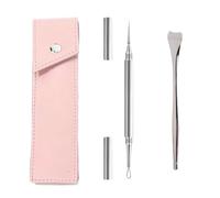 Professional Blackhead Remover Tool Kit - Comedone Extractor & Skin Scraper Set with Case - Stainless Steel Blemish Acne Treatment for Face/Nose/Chin - Dermatologist Approved