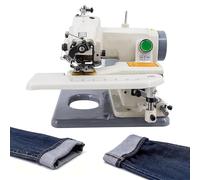 Professional Blind Stitch Hemming Machine, Portable Blind Stitch Hemming Machines, Sewing and Embroidery Machine, 1200rpm Speed, 3-8mm Needle Pitch, Single Thread Chain Stitch, with Pedal