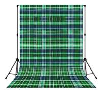 Professional Blue and Green Scottish Tartan Print Photography Backdrop for Portrait Sessions,Studio Use and Event Decor