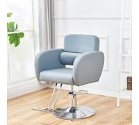 Professional Blue Barber Chair with Hydraulic Lift Ergonomic Design for Salons Adjustable Seat Heightand Stylish Hairdressing Furniture