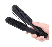 Professional Boar Bristle Brush - With Flexible Nylon Pins with Larger Spacing, Double Sided Detangling Comb, Double Brushes, Natural Boar Bristles | Hairdressing Smoothing Styling Who