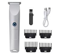 Professional Body Hair Trimmers for Men White Cordless Electric Shaver Waterproof Grooming Kit Beard and Chest Hair Clipper USB Rechargeable Body Groomer with Guide Combs