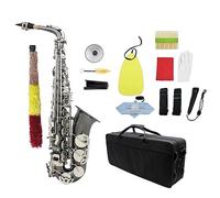 Professional Brass Bend Eb E-flat Alto Saxophone Black Nickel Plating Sax With Carrying Case Saxophone for Student