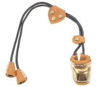 Professional Brass Finger Guard for Archery Training and Competition | Portable Leather Thumb Ring, Orange Finish, Protects String Contact, Suitable for Most People