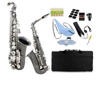 Professional brass instrument 2 colors optional Alto saxophone with portable bag and accessories Beginner Saxophone(Black)