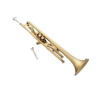 Professional Brass Trumpet Instrument Professional Matte Brushed B Flat Trumpet Alloy Double Mouthpiece Leather Case