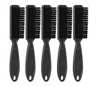 Professional Broken Hair Removal Brush Cleaning Hairstyle Tool Electroplate Handle for Barbers and Hair Stylists Black