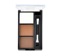 Professional Brow Powder Palette and Defining Kit Complete with Mirror, Tweezers for Shaping and Filling in Dark or Light Brown Shades (#1)