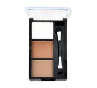 Professional Brow Powder Palette and Defining Kit Complete with Mirror, Tweezers for Shaping and Filling in Dark or Light Brown Shades (#2)