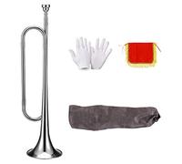 Professional Bugle Beginners Brass C Bugle Call Gold-Plated Silver Trumpet Cavalry Horn With Mouthpiece Musical Instrument Bugle (Color : 05)