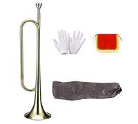 Professional Bugle Beginners Brass C Bugle Call Gold-Plated Silver Trumpet Cavalry Horn With Mouthpiece Musical Instrument Bugle (Color : 03)