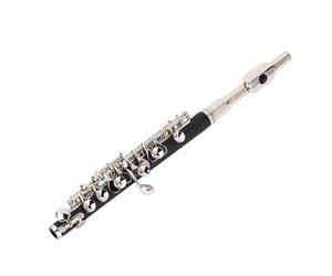 Professional C Piccolo Instrument with Nickelplated Keys, Easy to Play, Beginner and Student Flute, High Durability, for Beginners, Grade Exam, Performance, with Cleaning Kit