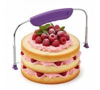 Professional Cake Leveller Cutter Adjustable Stainless Steel Wire Cake Slicer Cutter for Leveling & Slicing Kitchen Baking Tools Cakes-Cutter Leveller & Cake Cutters for Birthday Layer (27Cm Purple)