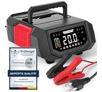 Professional Car Charger 12V/24V 20A Smart Car Charger with Adjustable Current, 9 Level Charge and Repair Mode for Car, Motorcycle, Truck, Lead Acid