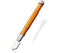 Professional Carbide Alloy Handle Glass Cutter Tool with Carbide Wheel Self Oiling Pencil Style Glass Cutters for Thick Glass Perspex and Tiles Glass Cutter Professional Cutting