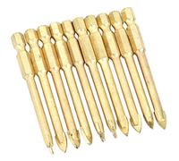 Professional Carbide Hex Shank Triangle Spear Drill Bits Set for Ceramic Tile Glass Wood High Speed Durable Drilling Tools with Plastic Case 6mm 8mm 10mm 12mm Optional 10pcs (10 pieces, hexagonal 8mm)