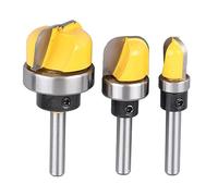 Professional Carbide Milling Cutter Set Top Quality Woodworking Router Bit Fast Cutting Efficiency Easy Install 3PCS Round Bottom Woodworking Milling Cutter Router Bit Set