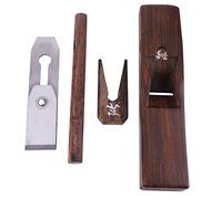 Professional Carpenter Plane Hand Tool Premium Ebony Woodworking Planer Smooth Cutting Polishing Deburring Wood Craft Brass Mouth Durable Tool Steel 28x6x4.5cm