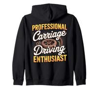 Professional Carriage Driving Enthusiast Horse Zip Hoodie
