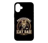 Professional Cat Dad Official Title and Role Case for iPhone 16 Plus